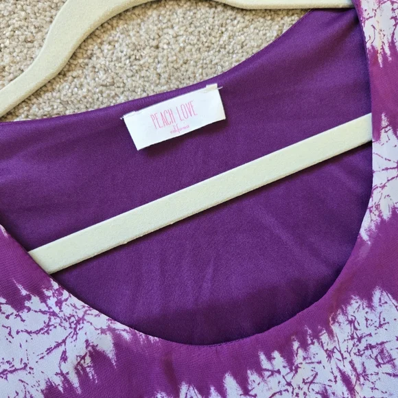 ModCloth/Peach Love California Purple Mountain Dwelling Mini Dress Size M - Picture 2 of 11